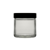 Bottle, Jar, Clear, Capacity 60ml, Black Screw Cap, Thread R3/51, Soda-Lime Glass