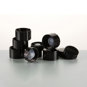 Cap, Black Urea, Screw Thread, With PVDC Faced Liner, Urea