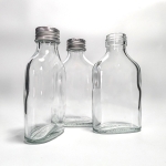 Bottle, Culture/Medical Flat Bottle, Clear, Soda Glass