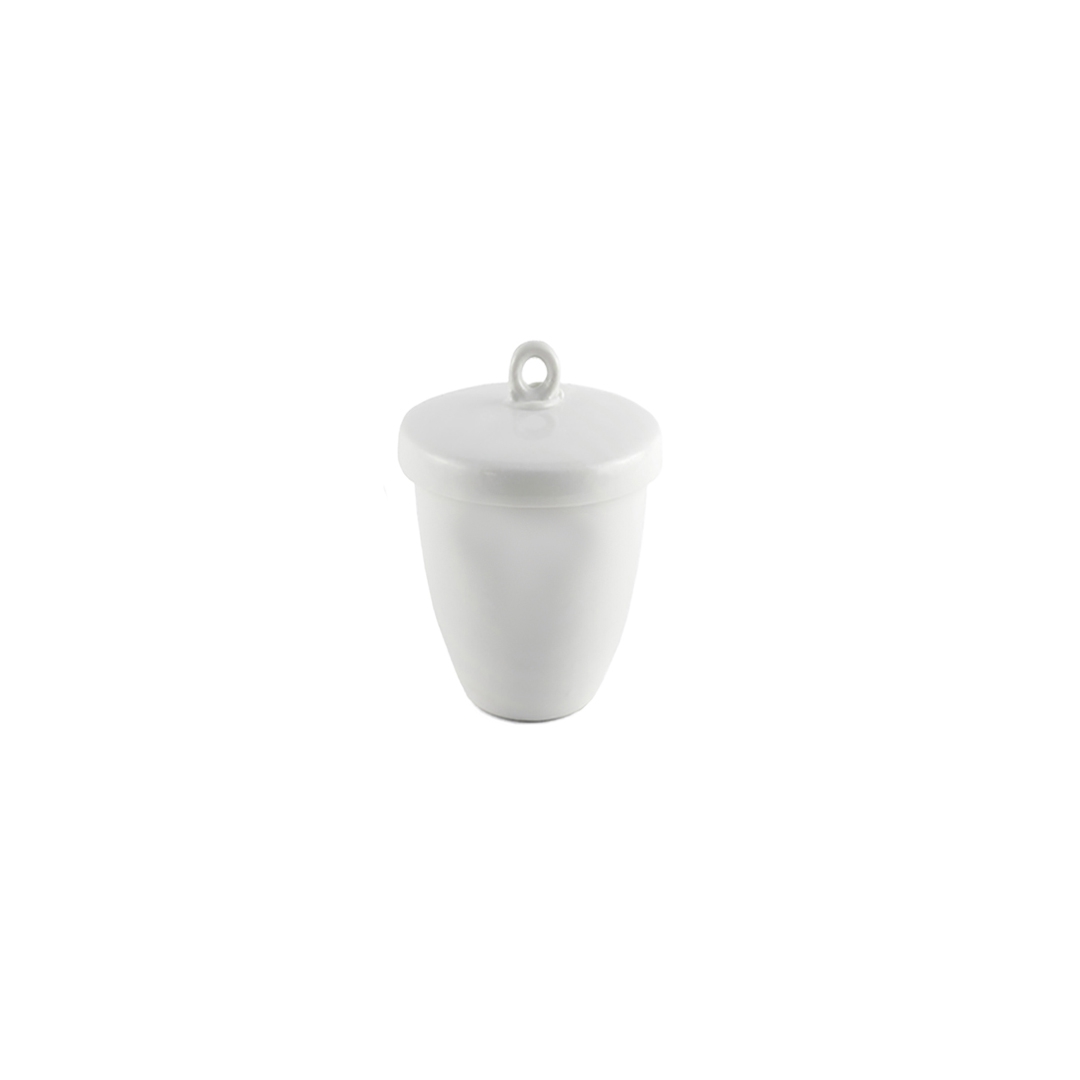 Crucible, Tall Form, With Lid, Capacity 18ml, Porcelain