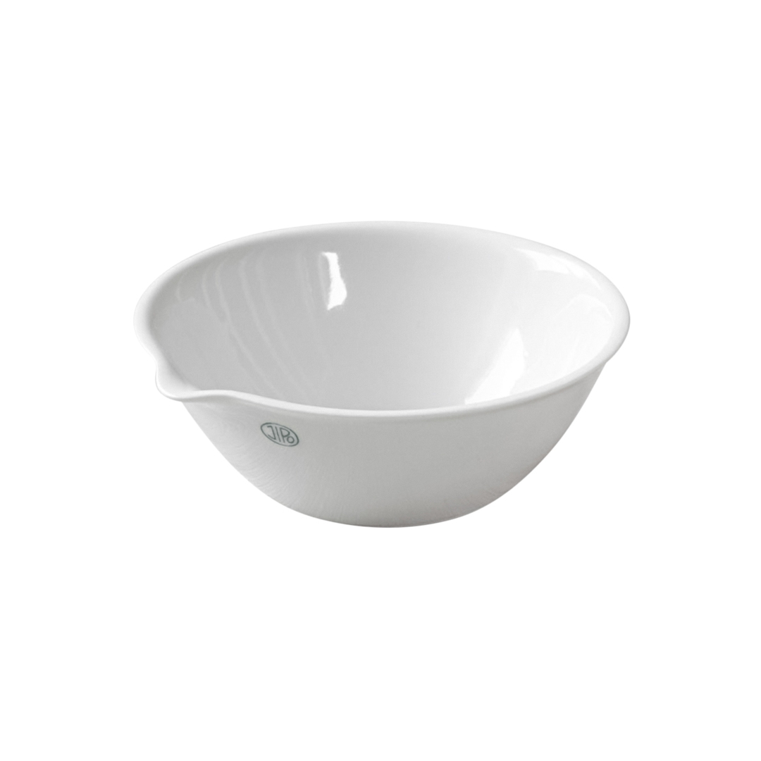 Dish, Evaporating Dish, Flat Bottom, With Spout, Jipo, Diameter 70mm, Height 30mm, Capacity 62ml, Porcelain