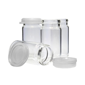 Vial, Rolled Rim Vials, Capacity 21.25ml, With Unattached Clip On / Snap On Closure