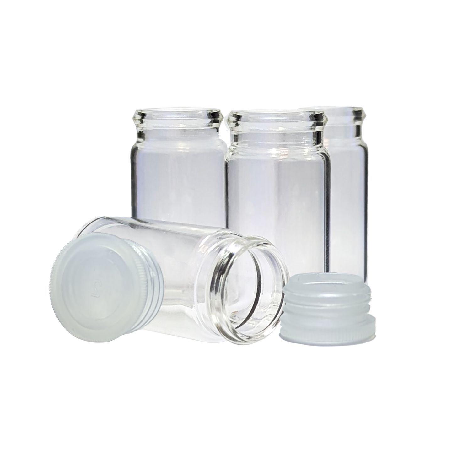 Vial, Rolled Rim Vials, Capacity 7ml, With Unattached Push In Closure