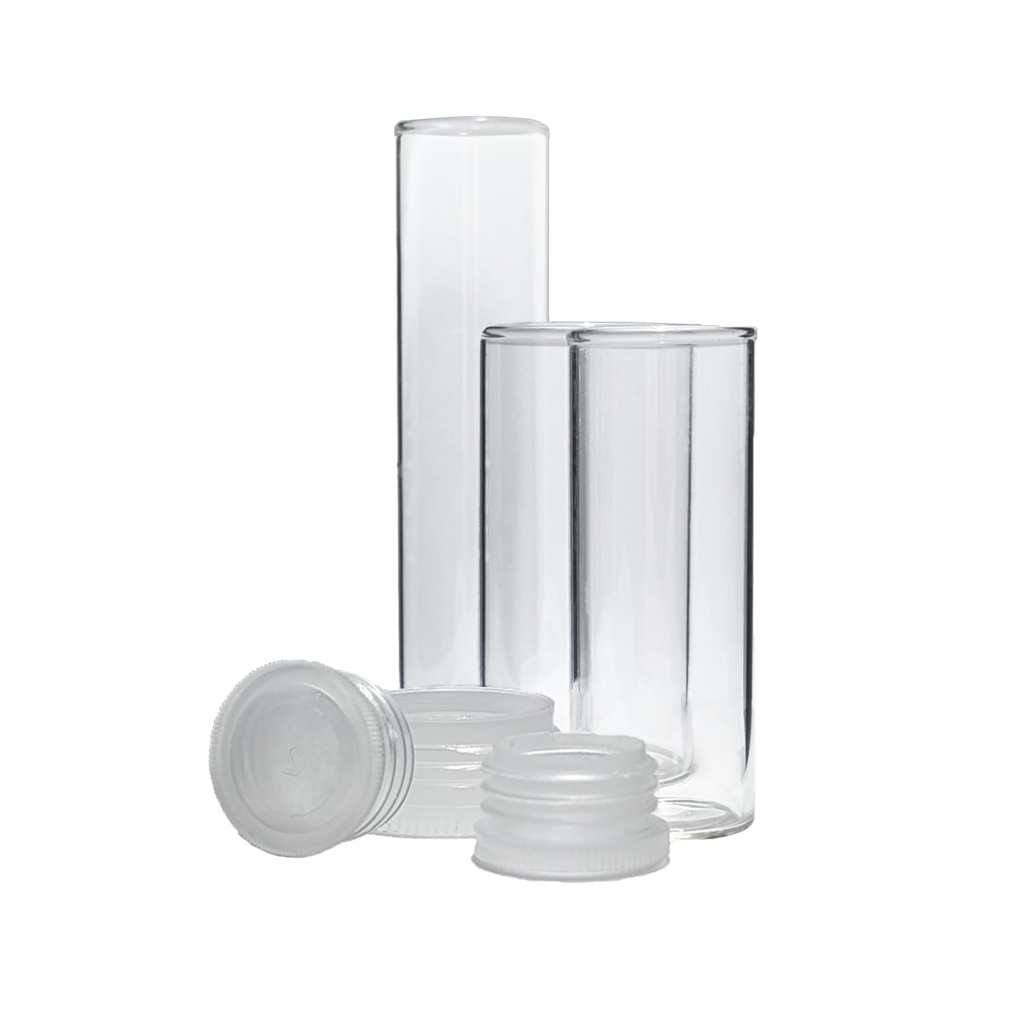 Tube, Specimen Tubes, Flat Bottom, Height:75mm, OD:16mm, With Polythene Stoppers