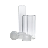 Specimen Tubes, Flat Bottom, Height:38mm, OD:12mm, With Polythene Stoppers