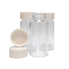 Scintillation Vial, Capacity 20ml, With Fitted White Screw Cap With Foil Faced Liner