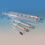Syringe, Glass, Metal Luer Lock Fitting, Borosilicate Glass 4.9