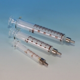 Syringe, Glass, Metal Luer Slip Tip, Borosilicate Glass 4.9