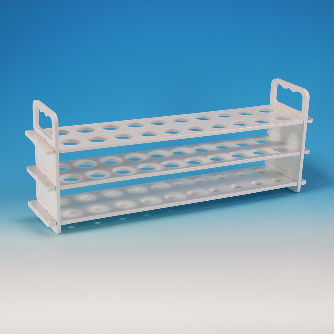 Test Tube Stand, Academy, Size 20mm, No. Tubes 40, Polypropylene