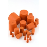 Natural Rubber Stoppers, Solid, 23x26.5x28mm (BxTxH), Resistant To Dilute Acid, Alkalies And Ammonia