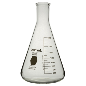 Flask, Erlenmeyer, Heavy Wall, 2000ml, Durable And Reusable, Glass