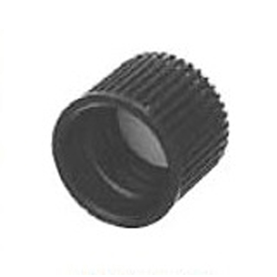 Cap, Black Phenolic Caps, Cemented-In Rubber Liners, Thread 38-430, Phenolic