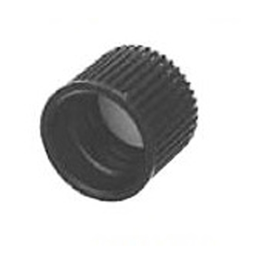 Cap, Black Phenolic Caps, PTFE-Faced Rubber Liners, Thread 13-415, Phenolic