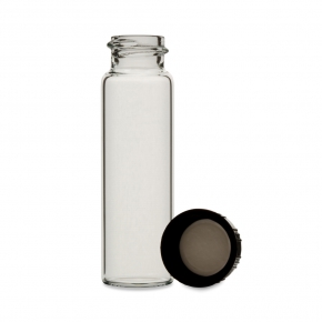 51 Expansion Vials with Black Phenolic Caps and Polyvinyl-faced Liners