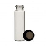 51 Expansion Vials with Black Phenolic Caps and Rubber Liners
