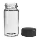 51 Expansion Vials with Black Phenolic Caps and Rubber Liners