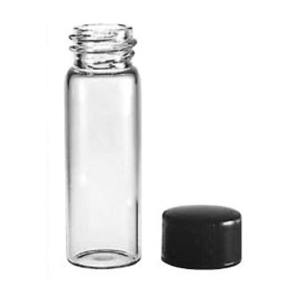 Vials, Black Phenolic Caps, Rubber Liners, DWK, Capacity 8ml, Borosilicate Glass 3.3