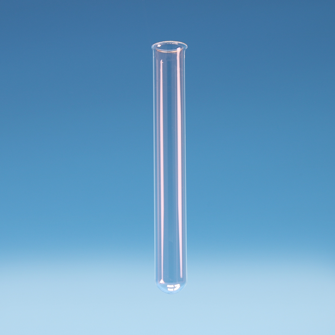 Test Tube, Rimmed, Clear, Outer Diameter 10mm, Length 100mm, Borosilicate Glass 3.3