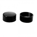 Black Phenolic Caps with Cemented-In Rubber Liners