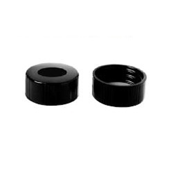 Cap, Screw Thread, Black Phenolic, Without Liners, Thread 18-400