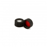 Open-Top Polypropylene Screw Thread Caps with Red PTFE-Faced Silicone Septa