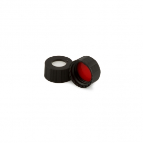 Black Open Top Pp Closure With Ptfe/silicone Septa, 9/425