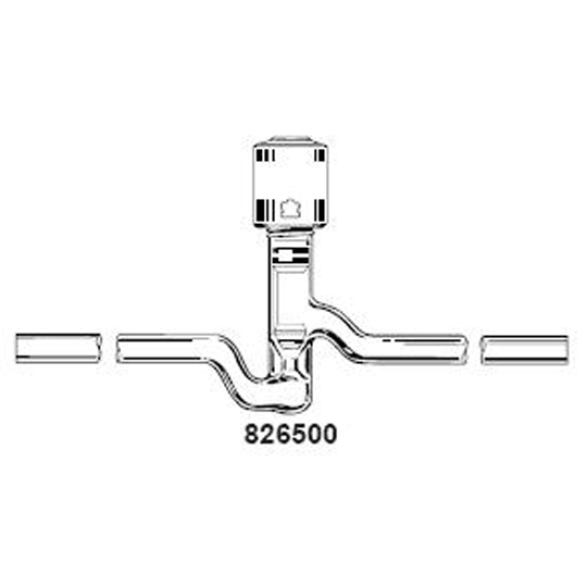 HI-VAC Straight Valves with Tip O-Rings and PTFE Plug, DWK, Stem OD 9mm, Plug Material PTFE, Bore Size 0-4mm, Borosilicate Glass 3.3