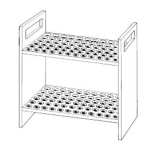 NMR Sample Tube Rack, PP, Accomodates 72 - 3 Or 5mm Tubes