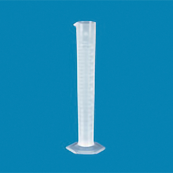 Measuring Cylinder, Class B, Hexagonal Base , Capacity 25ml, Plastic PP