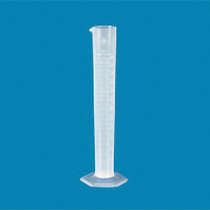 Measuring Cylinder, Class B, 100ml, Hex Base, PP
