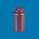 Bottle, Wide Mouth Bottle, Amber, Plastic HDPE