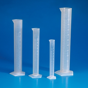 Kartell Graduated Tall Form Measuring Cylinders Class B, Capacity 10ml, Graduation 2ml, Subdivision 0.2ml, Tolerance +/- 0.2ml, OD 13.5mm, Height 140mm, Material PP