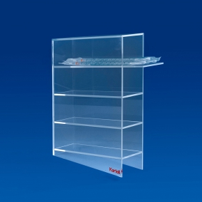 Kartell Bench Pipette Holder, Places 4, Dimension 300x100x420 hmm, Dimension (compart.) 290x85x89 hmm, Material PMMA