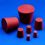 Kartell Conical Stoppers, Upper 65mm, Lower 52mm, Height 70mm, Material Red Rubber