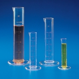 Kartell Graduated Measuring Cylinders Short Form , Capacity 100ml, Graduation 25ml, Subdivision 5ml, OD 34.5mm, Height 177mm, Material PMP (TPX)