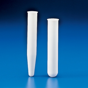 Kartell Test Tubes, Type Conical, OD Internal 15mm, OD External 18mm, Height 120mm, RCF (x g) max. 25000, Volume 18 ca.ml, Material PTFE