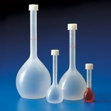 Kartell Volumetric Flask With Screw Cap, Capacity 100ml, Tolerance +/- 1 (ml)ml, Height 174mm, OD 58mm, DIN Standard GL18, Material PP