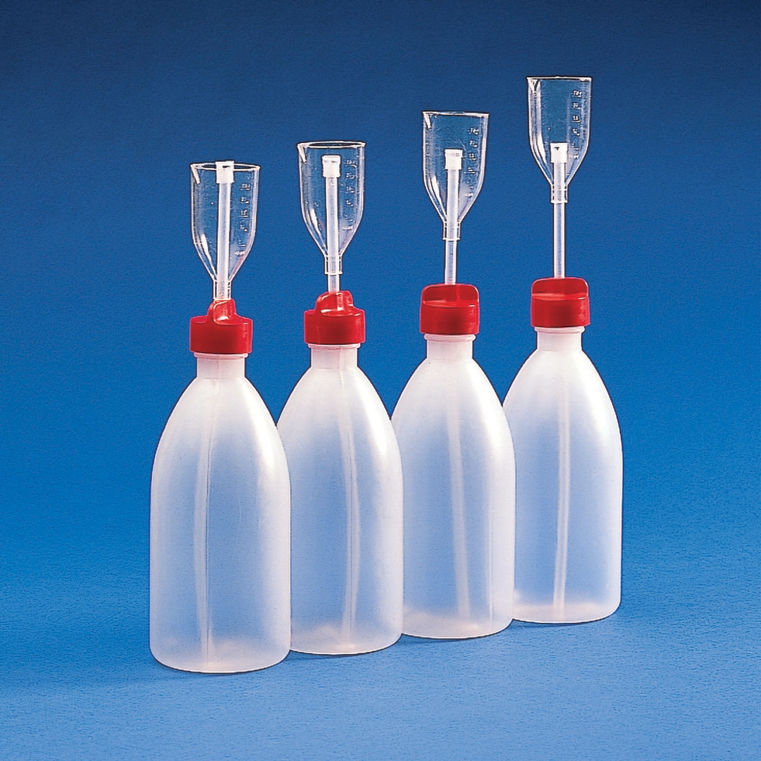 Bottle, Adjustable Volume Dispenser Bottle, Capacity 25-250ml, PE (BOTTLE) PMP (CONTAINER)