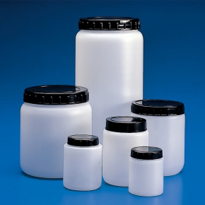 Kartell Cylindrical Jars With Ribbed Cap, Capacity 2000ml, OD 111mm, Height 235mm, Mouth ID 87mm, Material HDPE
