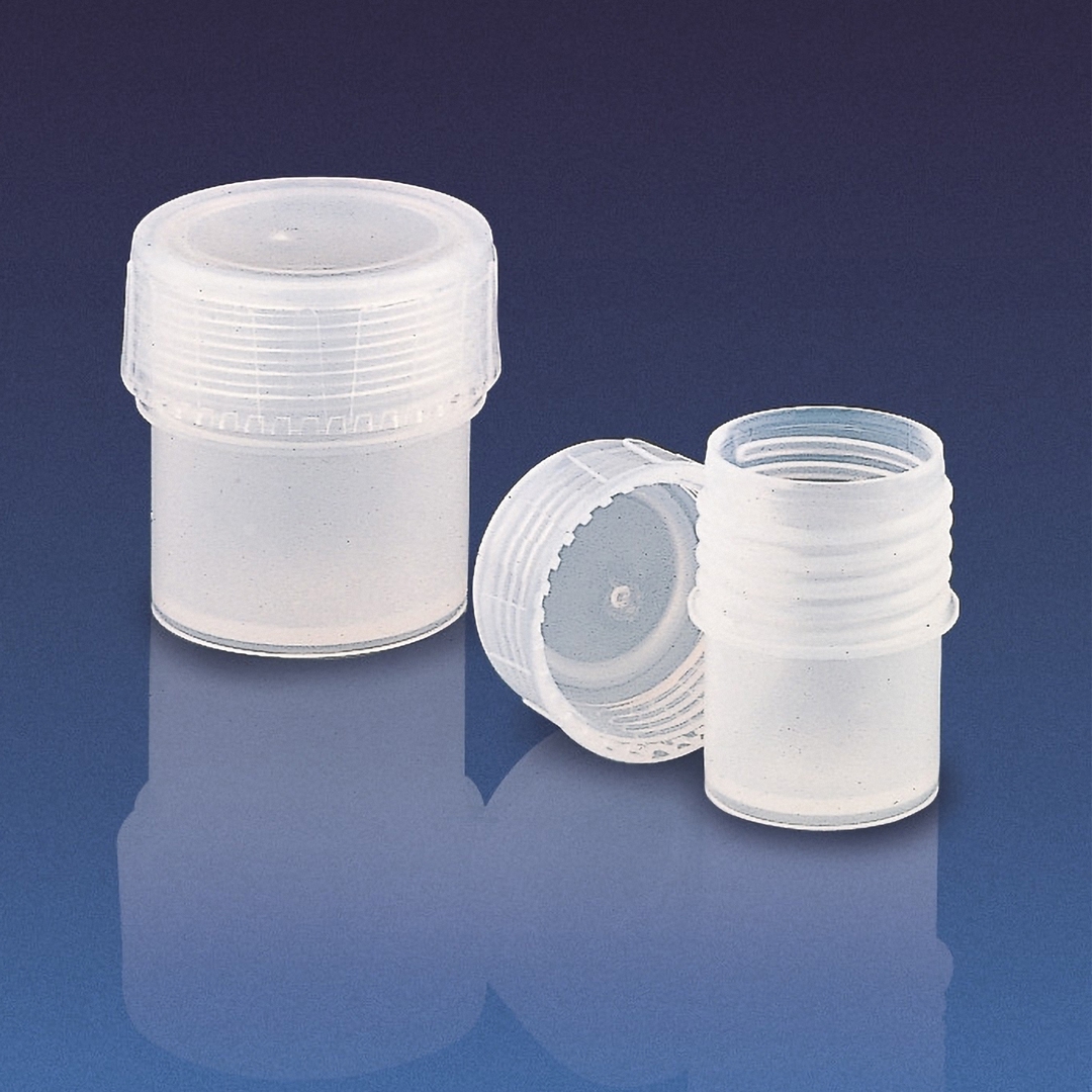Kartell Sample Containers, Capacity 30ml, Height 54mm, OD 38mm, GL 40, Material PFA