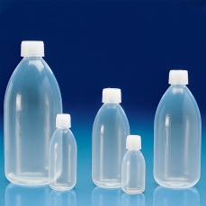 Kartell Narrow Neck Bottles , Capacity 50ml, Thread DIN Standard GL28, OD 38.4mm, Height 89.4mm, Material PFA  CAP: ETFE