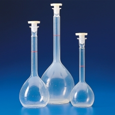 Kartell Volumetric Flasks With Cap, Capacity 100ml, Tolerance +/- 1 (ml)ml, Height 174mm, OD 58mm, NS/DIN 14/23, Material PMP (TPX)