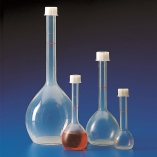 Kartell Volumetric Flasks With Screw Cap, Capacity 1000ml, Tolerance +/- 10 (ml)ml, Height 325mm, OD 120mm, DIN Standard GL25, Material PMP (TPX)