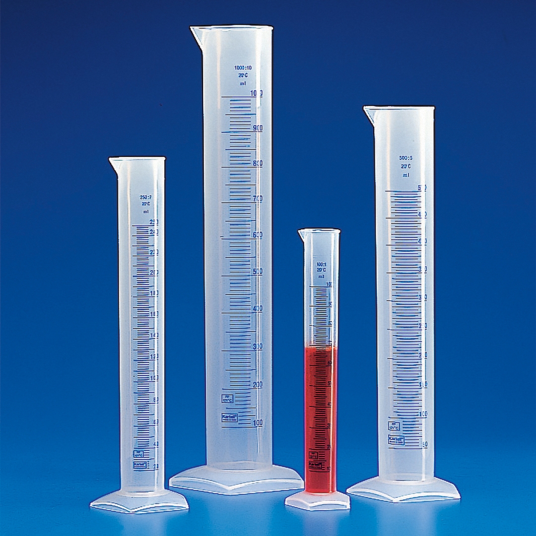 Measuring Cylinder, Tall Form, Capacity 10ml, Plastic, Polypropylene (PP)