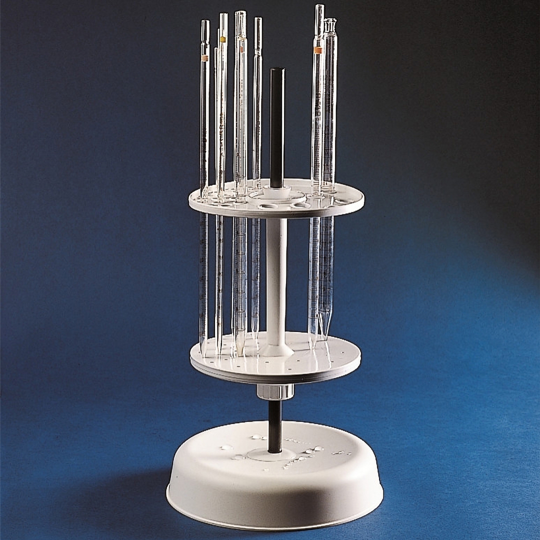 Kartell Pipette Stand, Description 18 small and 10 large holes places, OD 175mm, Material PP