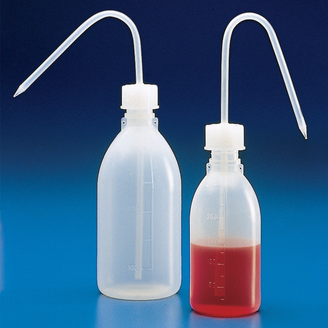 Kartell Wash Bottle Screw Caps, DIN Standard GL18, Material PE