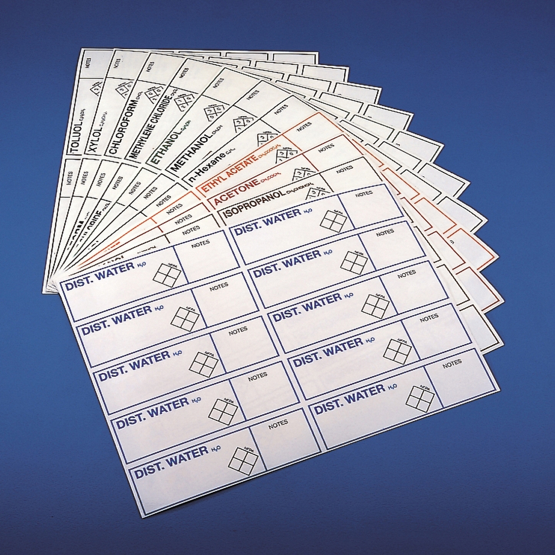 Kartell Adhesive Labels, Label Dist. Water, Colour Blue, Dimension 130x35mm
