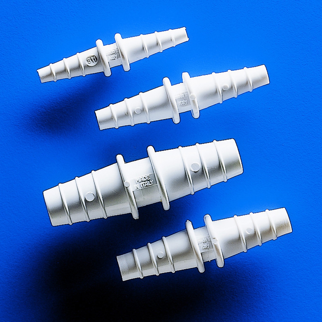 Kartell Straight Connectors Tapered, Nominal OD 4/5/6mm, Crest OD max/min 3/4.5/5.5mm, Bore 2mm, Material PP
