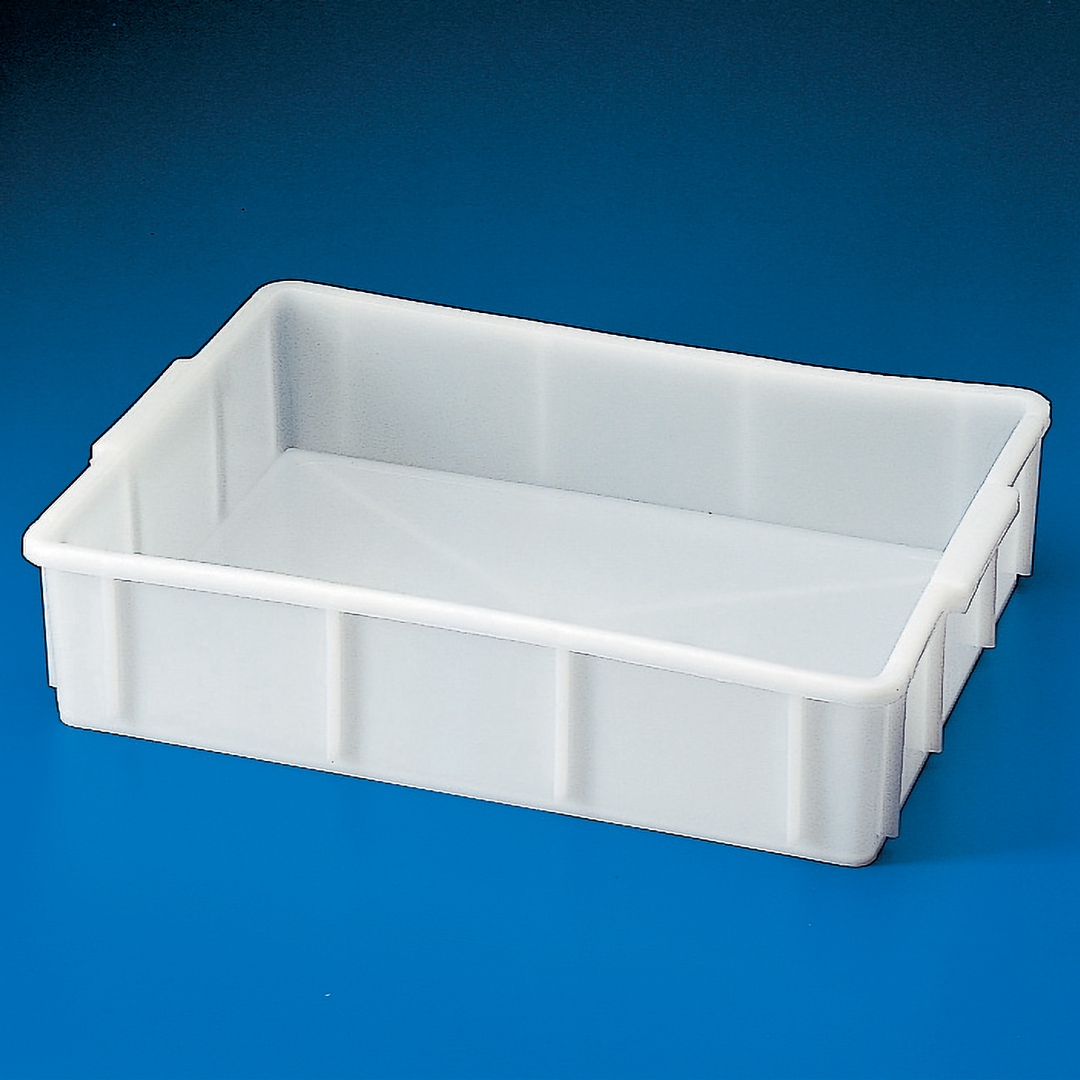 Kartell Deep Tray Low Form Stackable, Capacity 16Ltr, Dimension External 350x540x115mm, Colour White, Material HDPE
