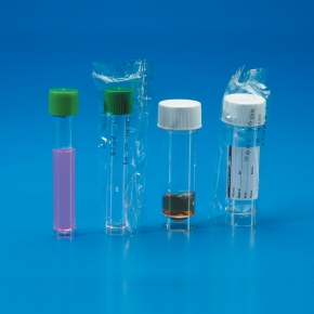 Test Tubes With Screw Caps, Material PS With PE Screw Cap